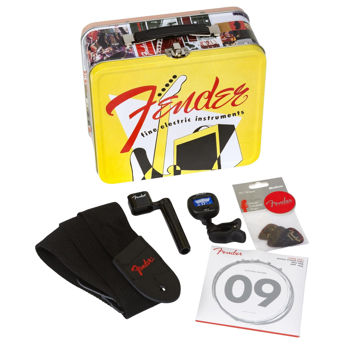 Fender Vintage Lunchbox - Set de accesorios regalo para guitarra