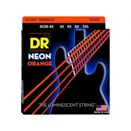 DR Strings NGB-45 Neon Orange - Juego de cuerdas bajo eléctrico