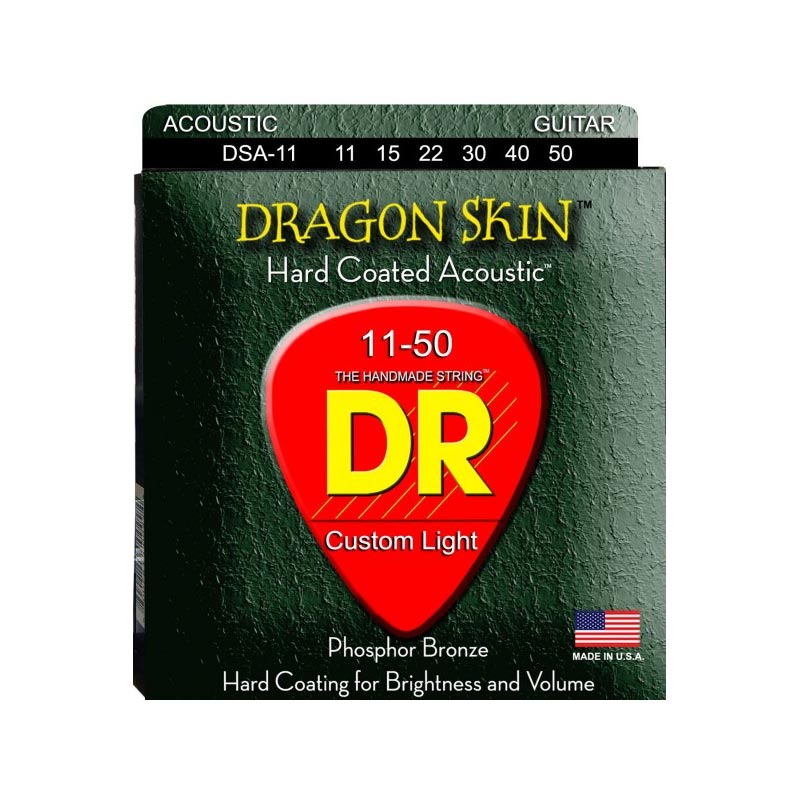 DR Strings DSA-11 Dragon Skin - Juego de cuerdas guitarra acústica