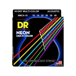 DR Strings MCA-10 Multi-Color - Juego de cuerdas guitarra acústica
