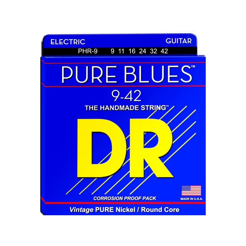 DR Strings PHR-9 Pure Blues - Juego de cuerdas guitarra eléctrica