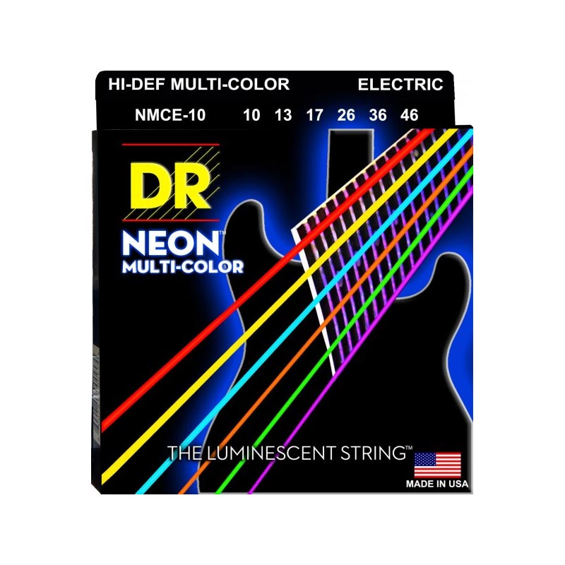 DR Strings MCE-10 Multi-Color - Juego de cuerdas guitarra eléctrica