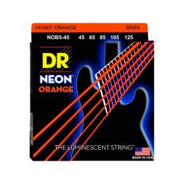 DR Strings NOB5-45 Neon Orange - Juego de cuerdas bajo eléctrico