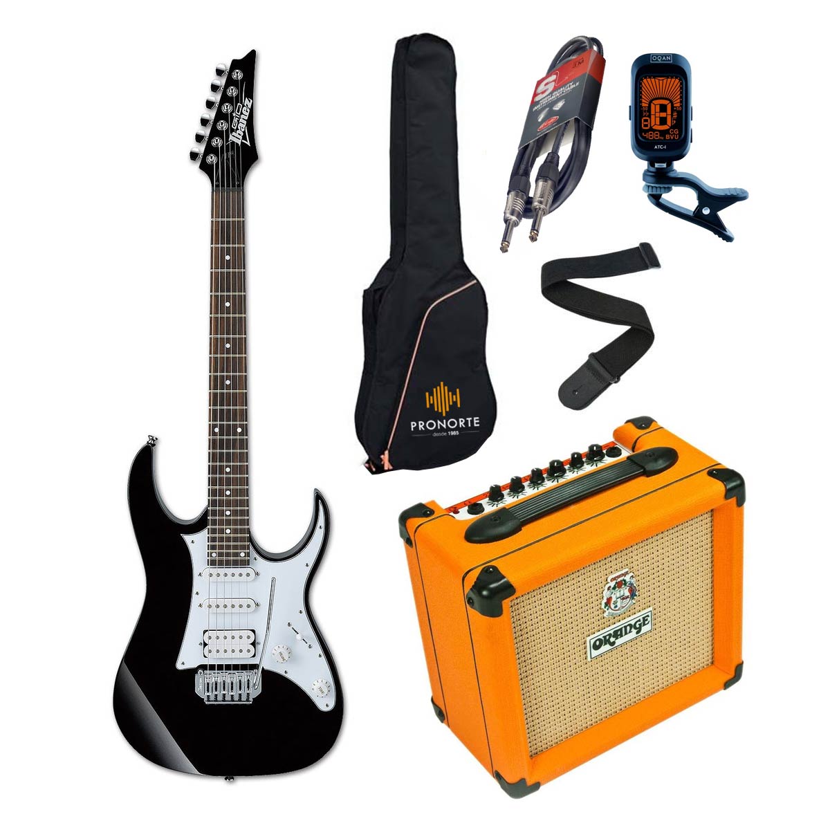 Pro Pack Ibanez GRG140-BKN + Orange Crush 12 - Iniciación guitarra