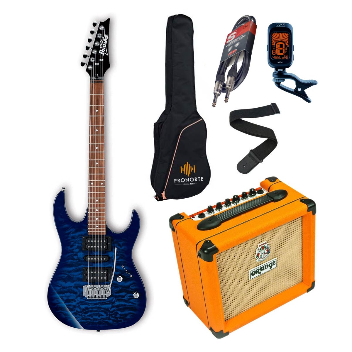 Pro Pack Ibanez GRX70QA-TBB + Orange Crush 12 - Iniciación guitarra