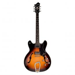 Hagstrom Viking Tobacco Sunburst - Guitarra eléctrica semicaja
