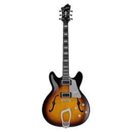 Hagstrom Super Viking Tobacco Sunburst - Guitarra eléctrica semicaja