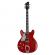 Hagstrom Super Viking Left Hand Wild Cherry Transparent - Guitarra zurda semicaja