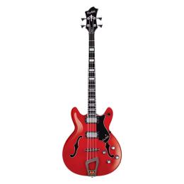 Hagstrom Viking Bass Wild Cherry Transparent - Bajo eléctrico semicaja