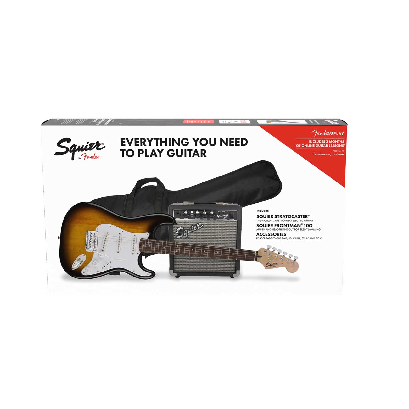 Pack iniciación guitarra Squier Stratocaster Pack BSB