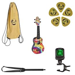 Pack de Ukelele y accesorios Ortega Keiki K2-68