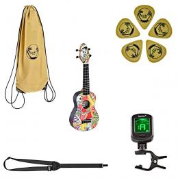 Pack de Ukelele y accesorios Ortega Keiki K2-EM