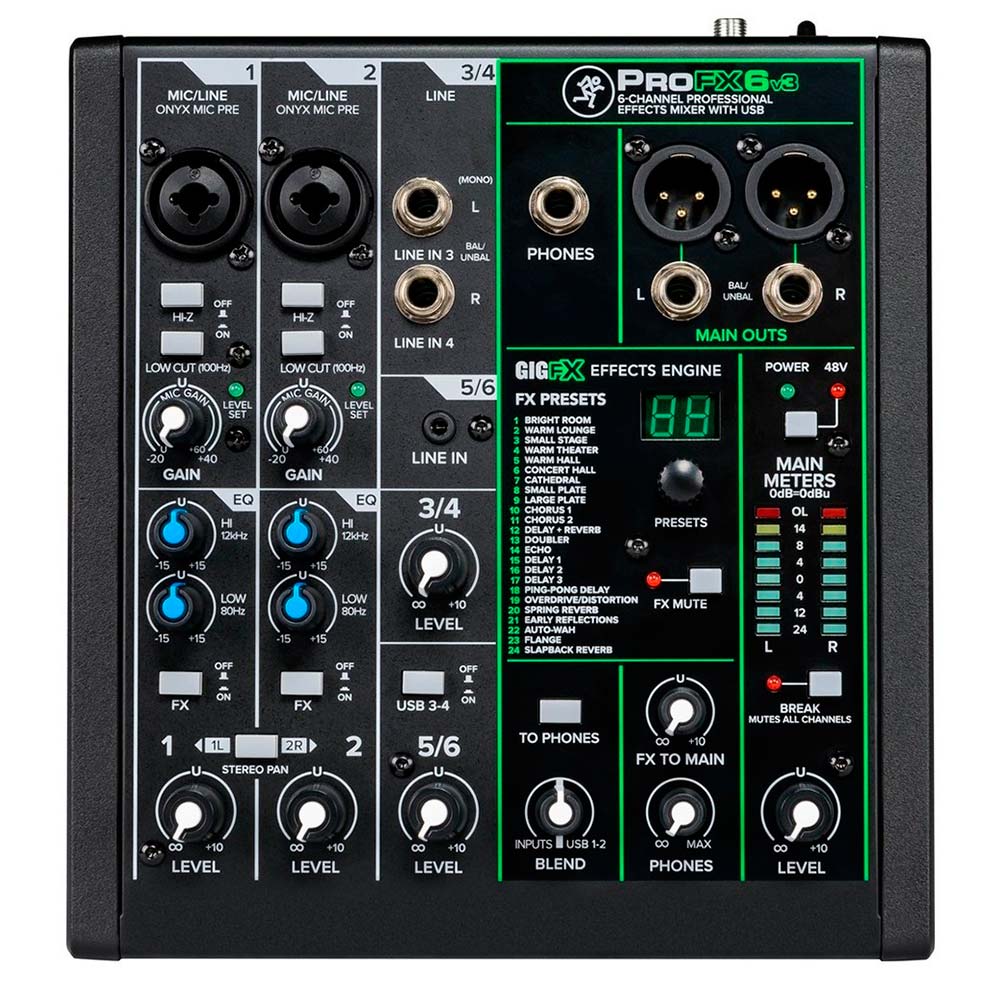 Mackie ProFX6V3 Mezclador analógico con efectos