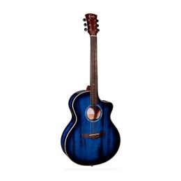 Guitarra acústica Faith FNCEBLM Neptune Blue Moon Burst