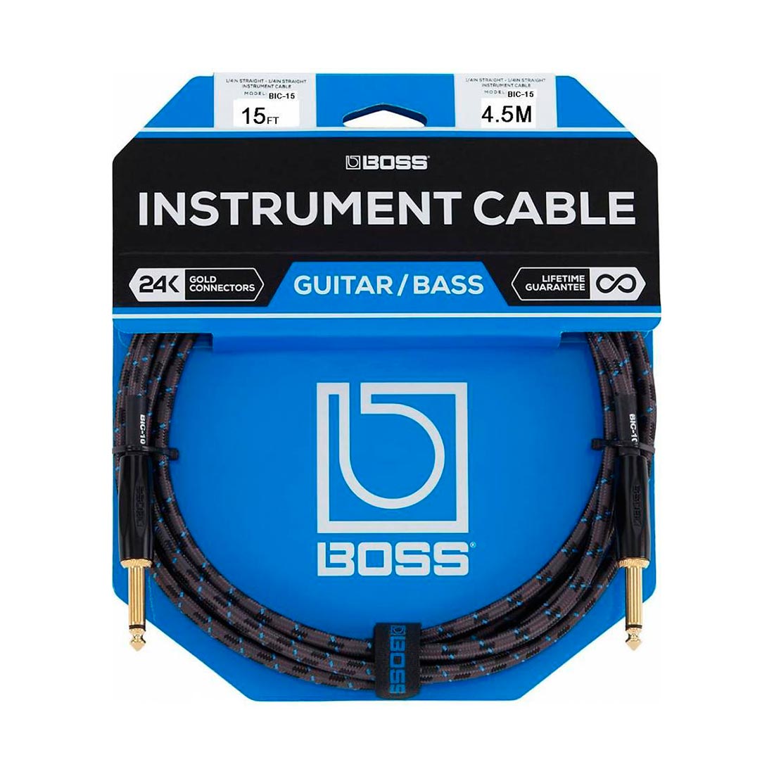 Cable jack para instrumento Boss BIC-15