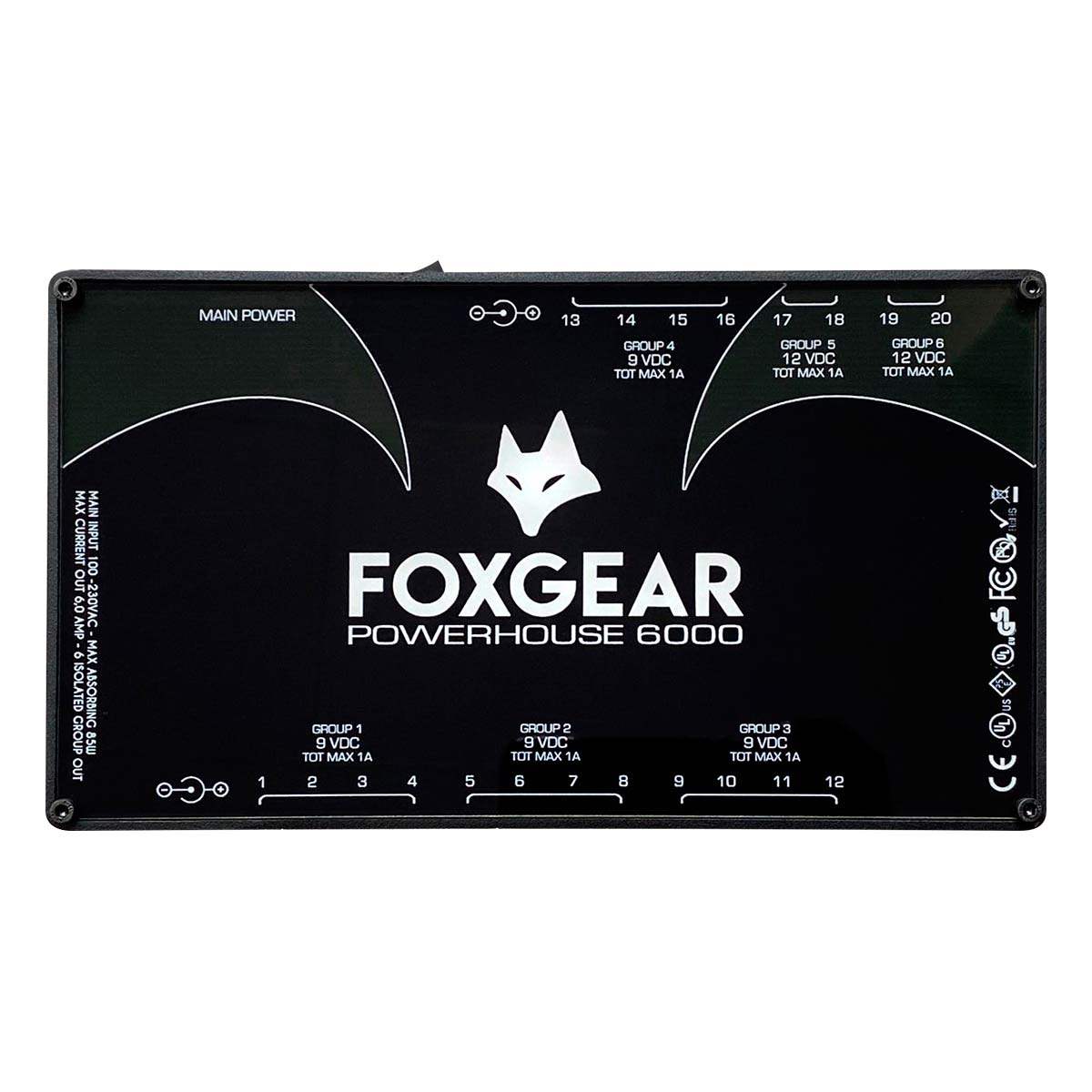 Fuente alimentación pedales Foxgear Powerhouse 6000