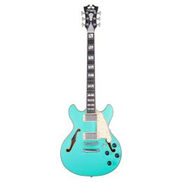 Guitarra semihollow D´Angelico Deluxe Mini DC LE Matte Surf Green