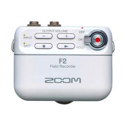Grabador digital portatil con micrófono Zoom F2 White