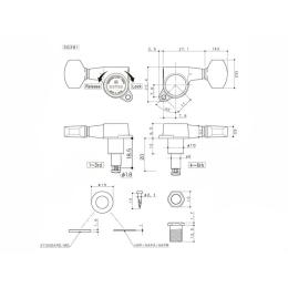 Clavijero para guitarra Gotoh SG381-MG-T Magnum Lock