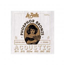 Juego de cuerdas para guitarra Labella 7GPCL Phosphor Bronze CL
