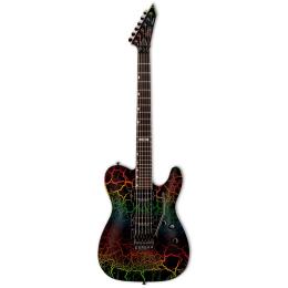 Guitarra eléctrica Ltd Eclipse 87 Rainbow Crackle