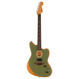 Guitarra electroacústica Fender Acoustasonic Player Jazzmaster RW Antique Olive