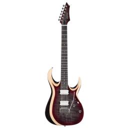 Guitarra eléctrica Super Strato Cort X 700 Duality II Lava Burst