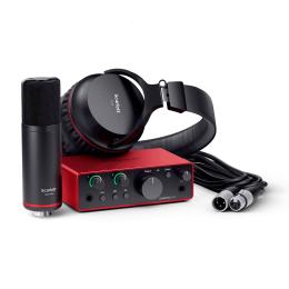 Comprar interface de audio con accesorios Focusrite Scarlett Solo Studio 4th Gen