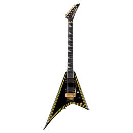 Guitarra eléctrica Jackson MJ Series Rhoads RR24M BLK w/Yellow Pinstripes