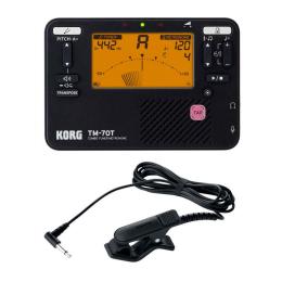 Comprar afinador, metrónomo con micro de contacto Korg TM-70C BK