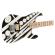 Guitarra eléctrica EVH Striped Series Circles MN W/B