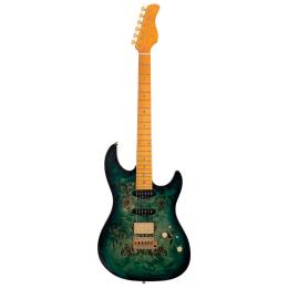Comprar guitarra eléctrica Super-Strato Sire Larry Carlton S10 HSS Transparent Green