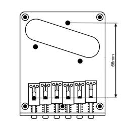 Puente de guitarra eléctrica VegaTrem VT2 Teletrem Modern W Logo