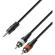 Adam Hall K3YWCC0300 Cable de audio Jack 3.5mm a 2x RCA macho 3m.