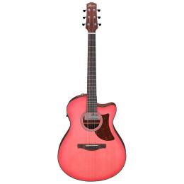 Guitarra acústica Ibanez AAM50CE-Coral Red Burst Open Pore