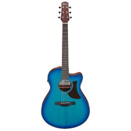 Guitarra acústica Ibanez AAM50CE-Sapphire Blue Burst Open Pore