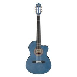 Guitarra clásica electrificada Ibanez GA5FMTCE Open Pore Blueberry