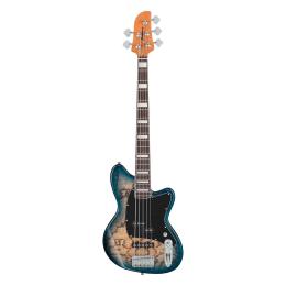 Bajo cinco cuerdas Ibanez TMB405TA Cosmic Blue Starburst