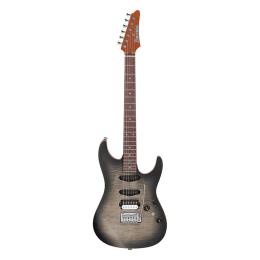 Guitarra Tom Quayle Signature Ibanez TQM2 Charcoal Black Burst Flat