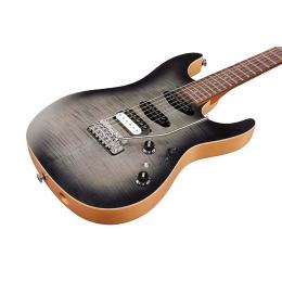 Guitarra Tom Quayle Signature Ibanez TQM2 Charcoal Black Burst Flat