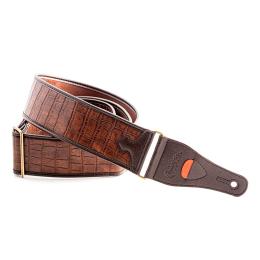 Correa para guitarra y bajo Righton Straps Alligator Brown