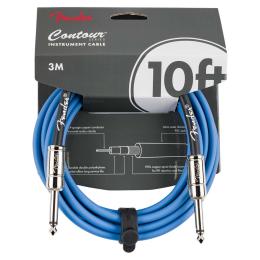 Cable jack Fender Contour 10' Cable Lake Placid Blue