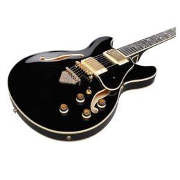 Guitarra semicaja eléctrica Ibanez AS93SP-BK
