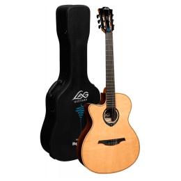 Guitarra clásica electrificada para zurdos Lâg HyVibe TNLHV30ACE Nylon Left-Handed