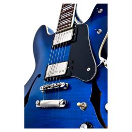 Guitarra eléctrica Sigma HBA-102H-TBB Transparent Blue