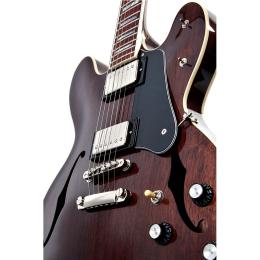 Guitarra eléctrica semicaja Sigma HBW-102H-DS Dark Stain