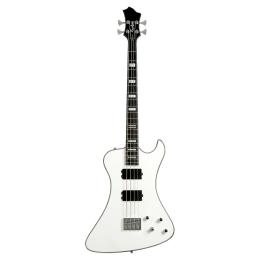 Bajo eléctrico de cuatro cuerdas Hagstrom Nekromant 4 White
