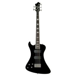 Bajo zurdo cinco cuerdas Hagstrom Nekromant 5 Black Left Handed