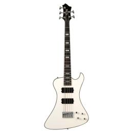 Bajo cinco cuerdas Hagstrom Nekromant 5 White