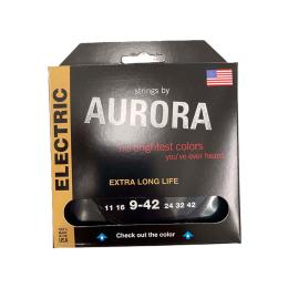 Cuerdas guitarra eléctrica Aurora Electric Black 9-42